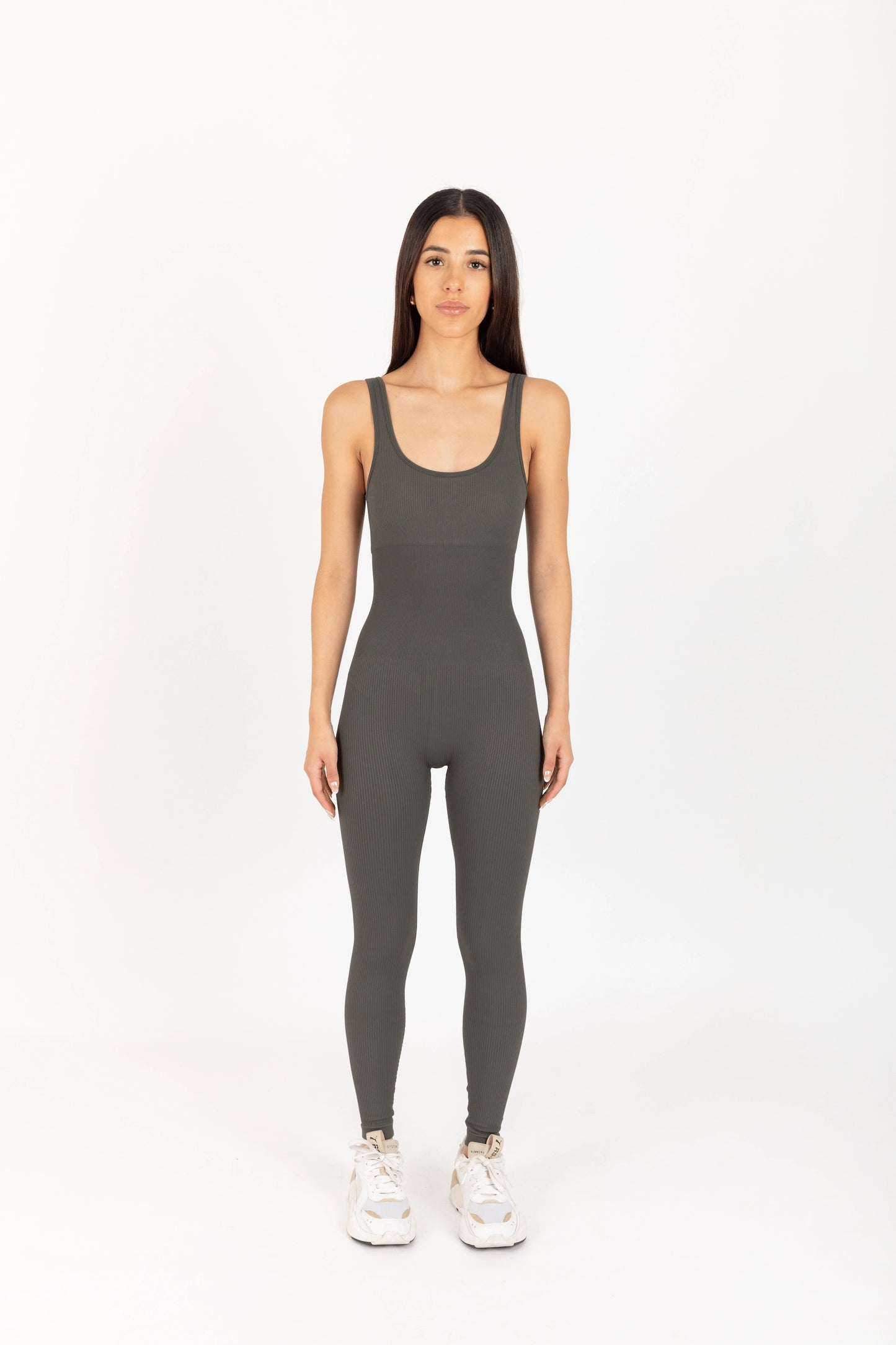 SCULPT FULL-LENGHT ONESIE OLIVE GREY