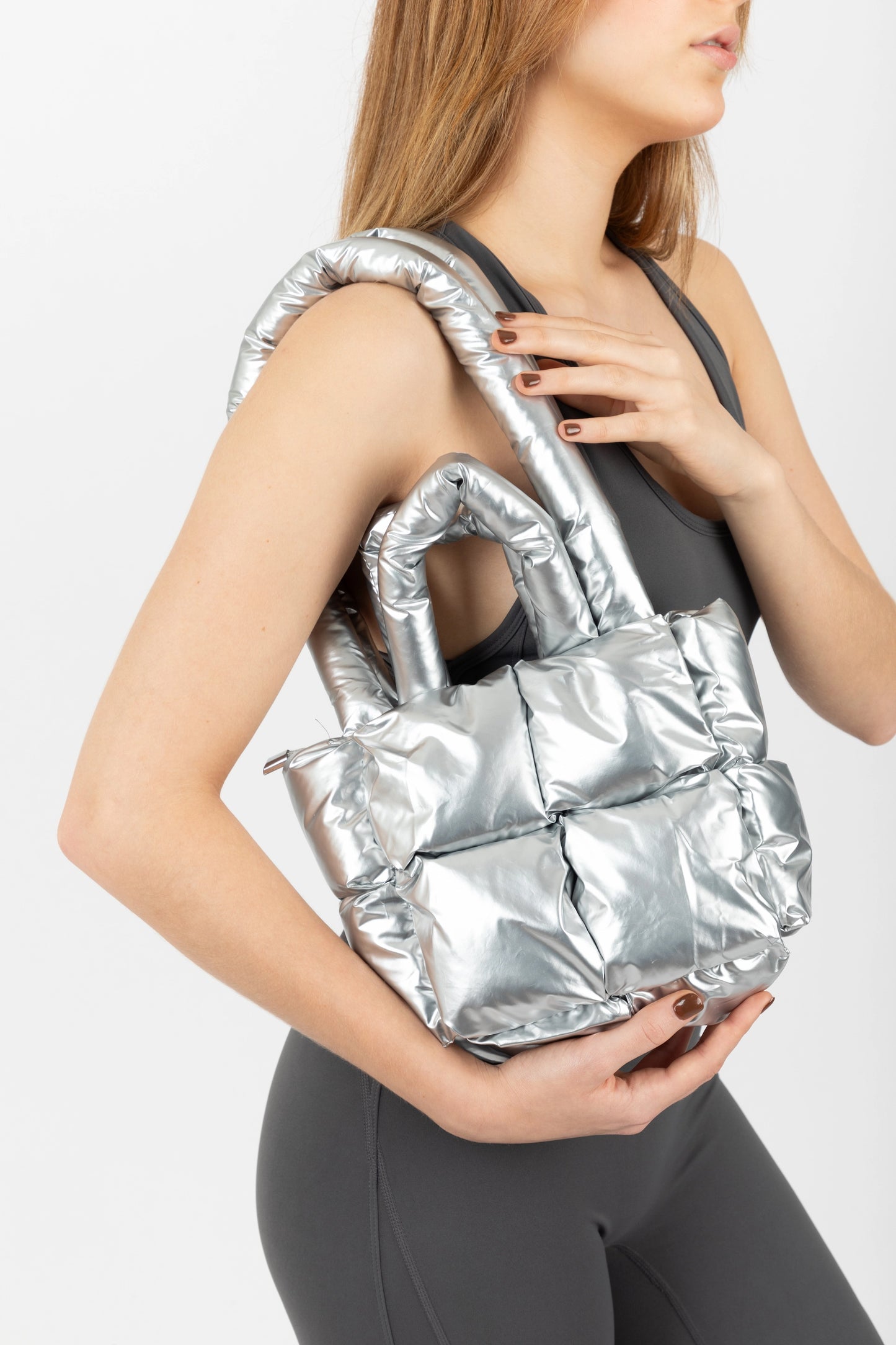 MINI SHOPPER BAG SILVER