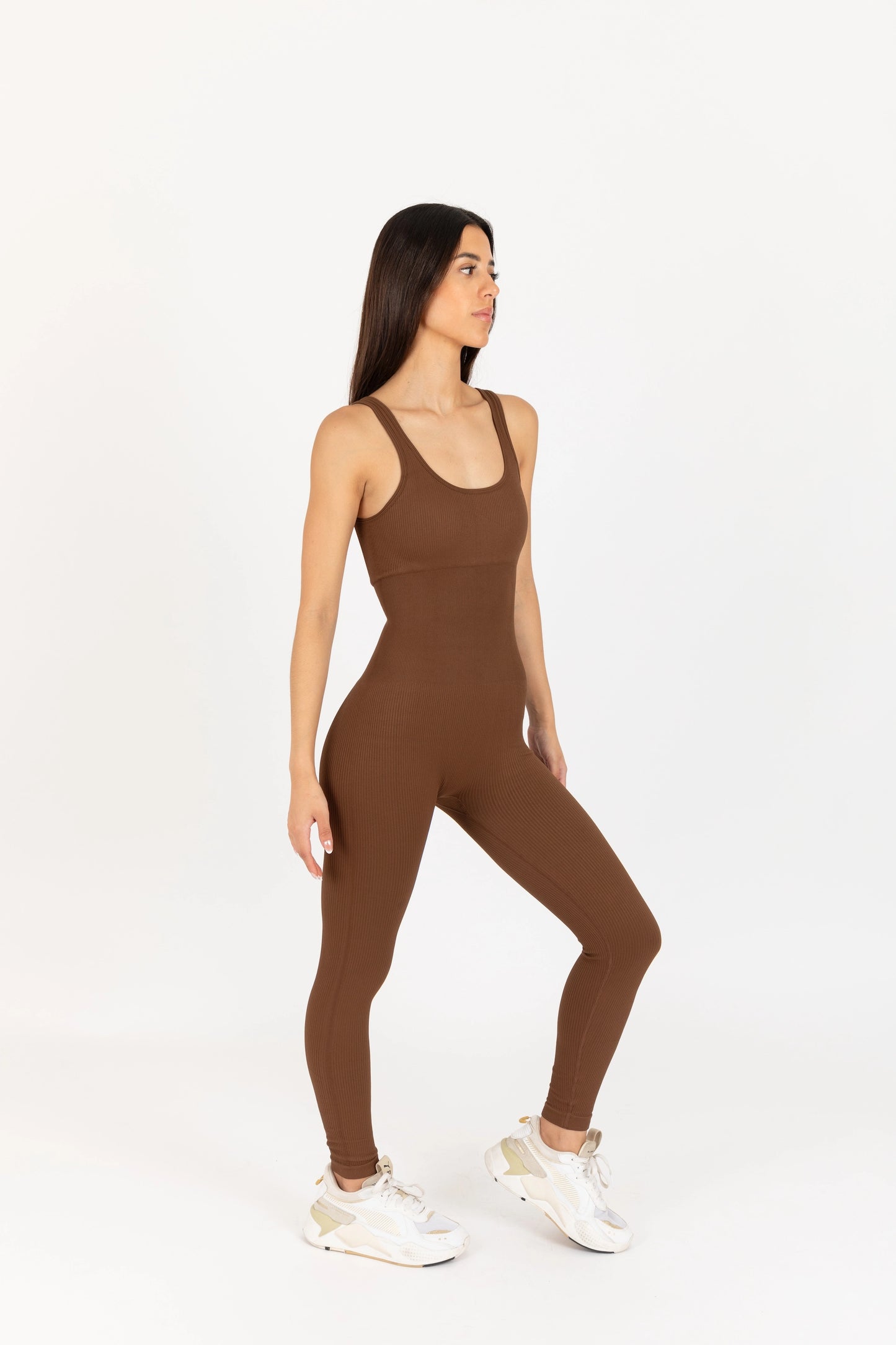 SCULPT FULL-LENGHT ONESIE BROWN