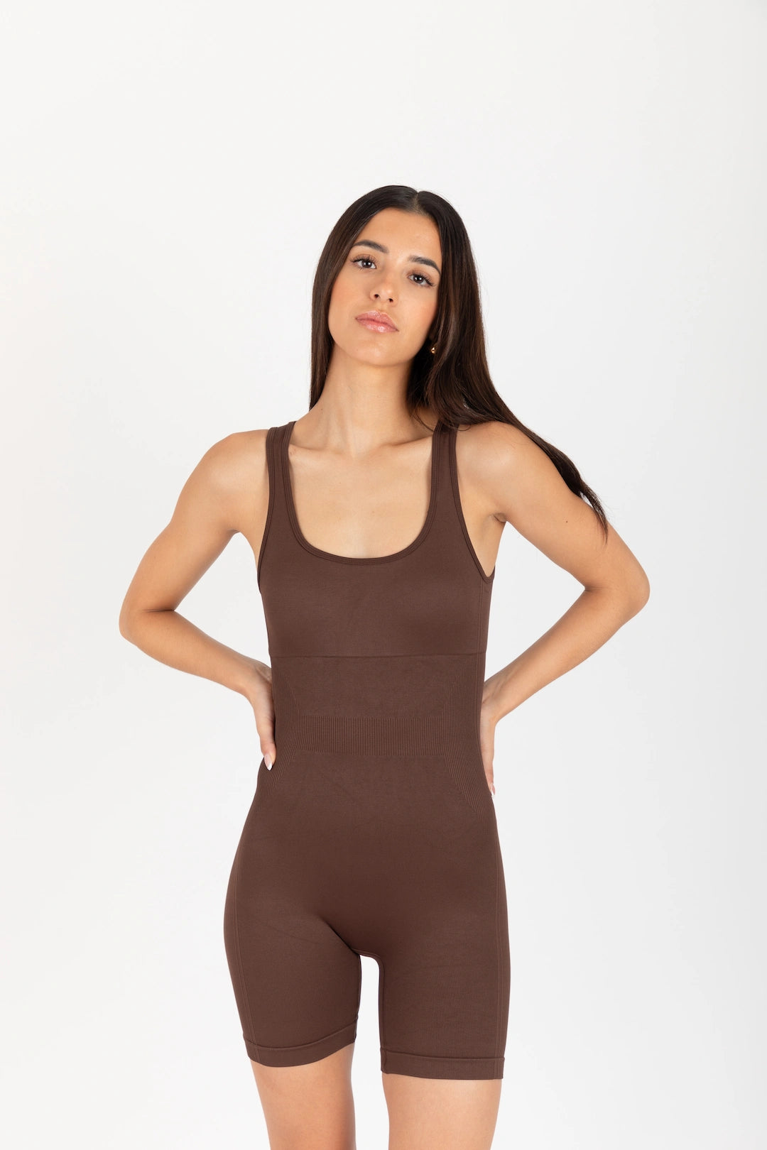 SCULPT ONESIE DARK BROWN