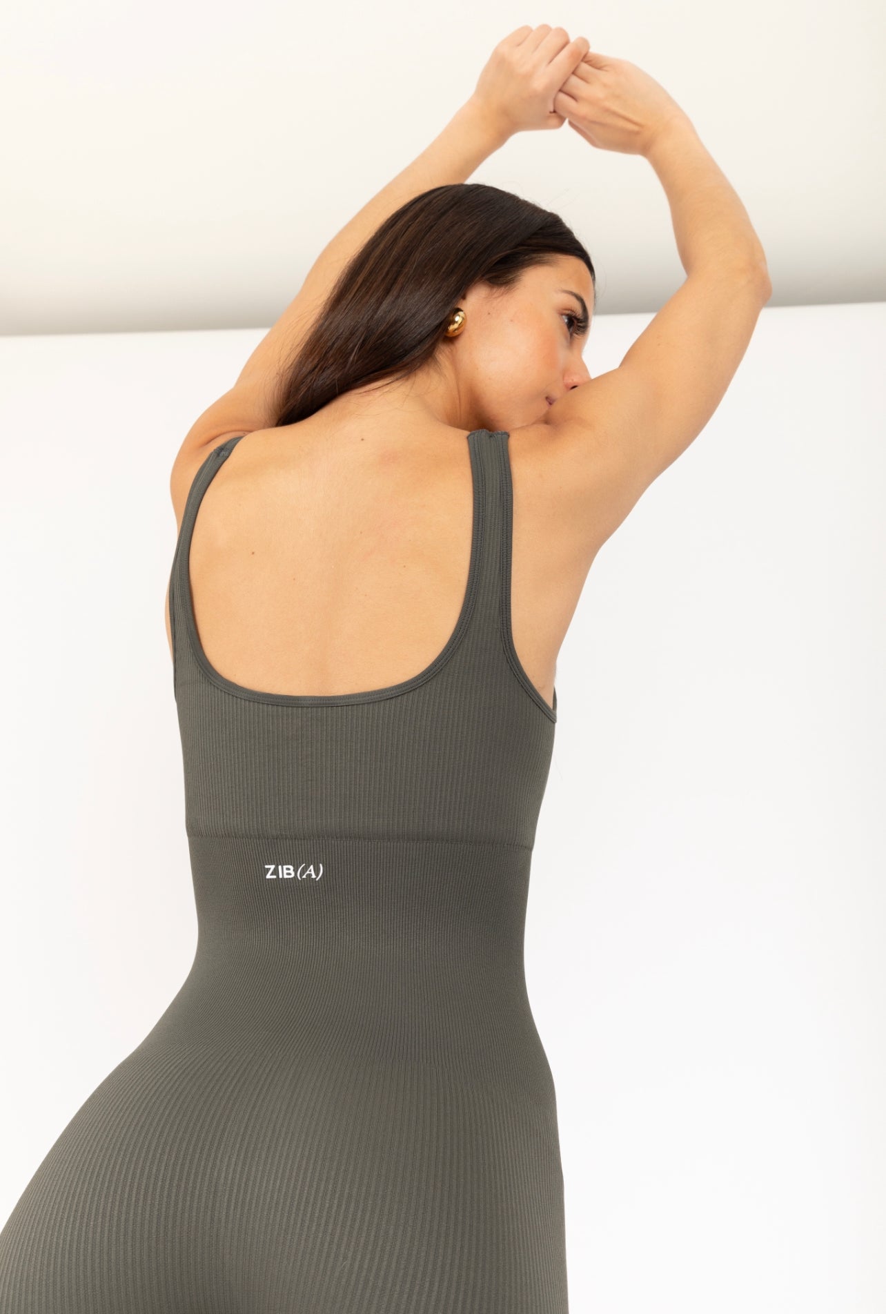 SCULPT FULL-LENGHT ONESIE OLIVE GREY