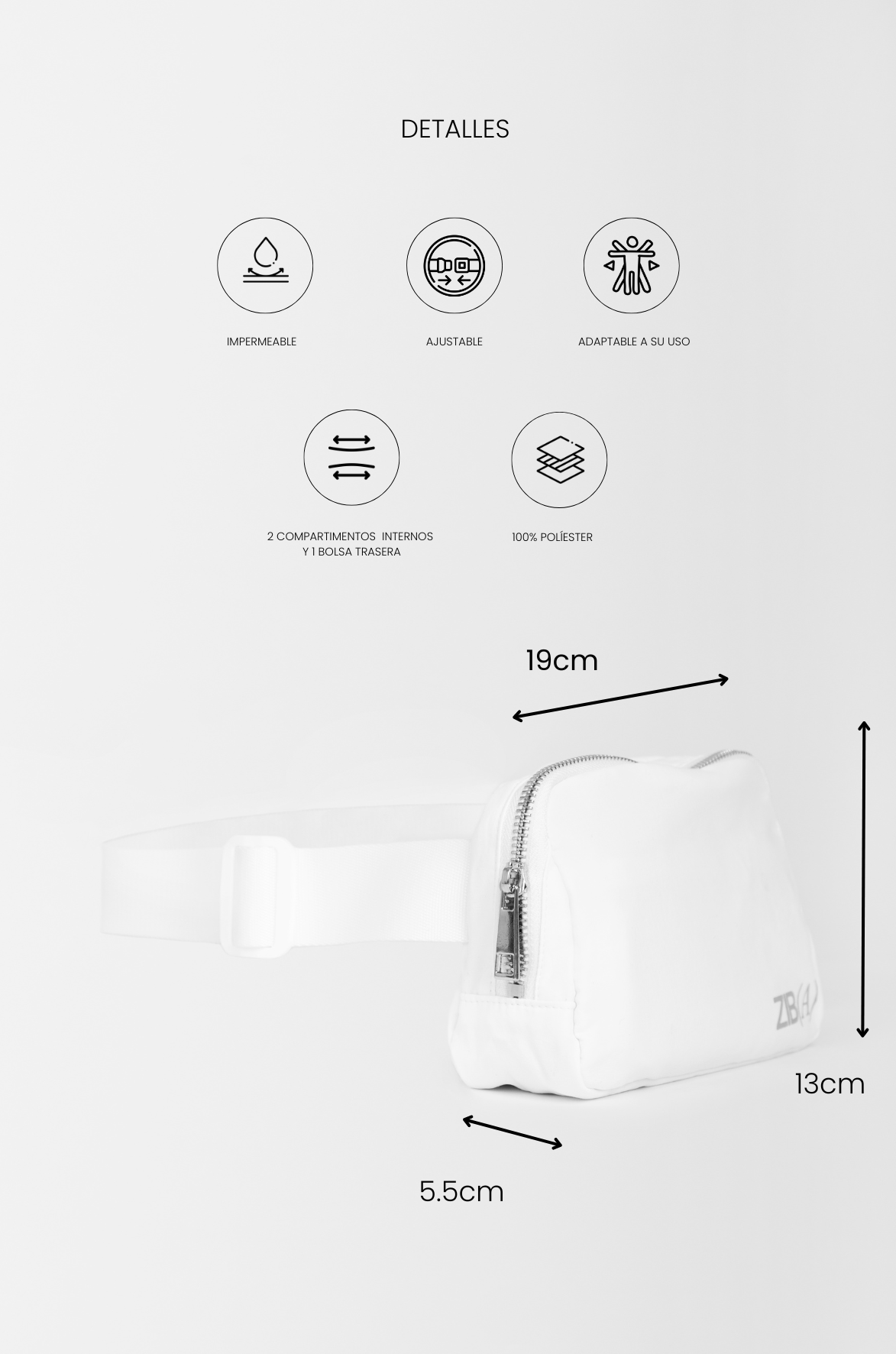 ESSENTIAL BELT BAG WHITE