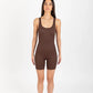 SCULPT ONESIE DARK BROWN