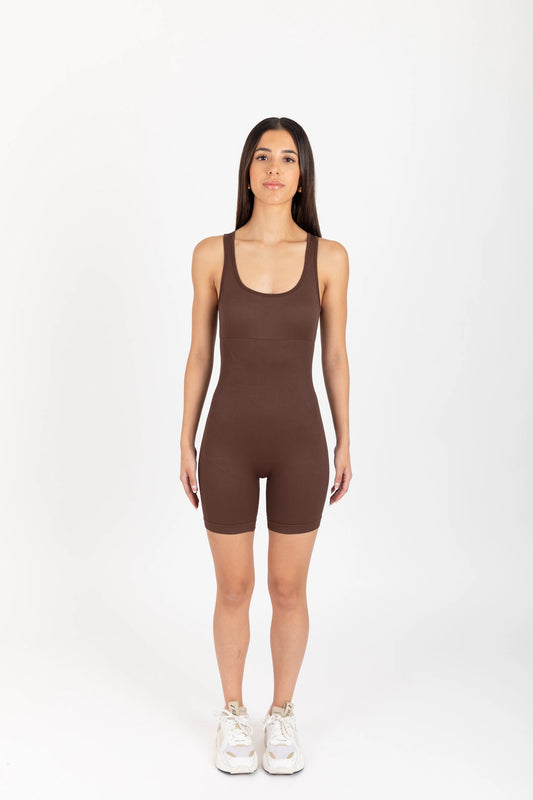 SCULPT ONESIE DARK BROWN