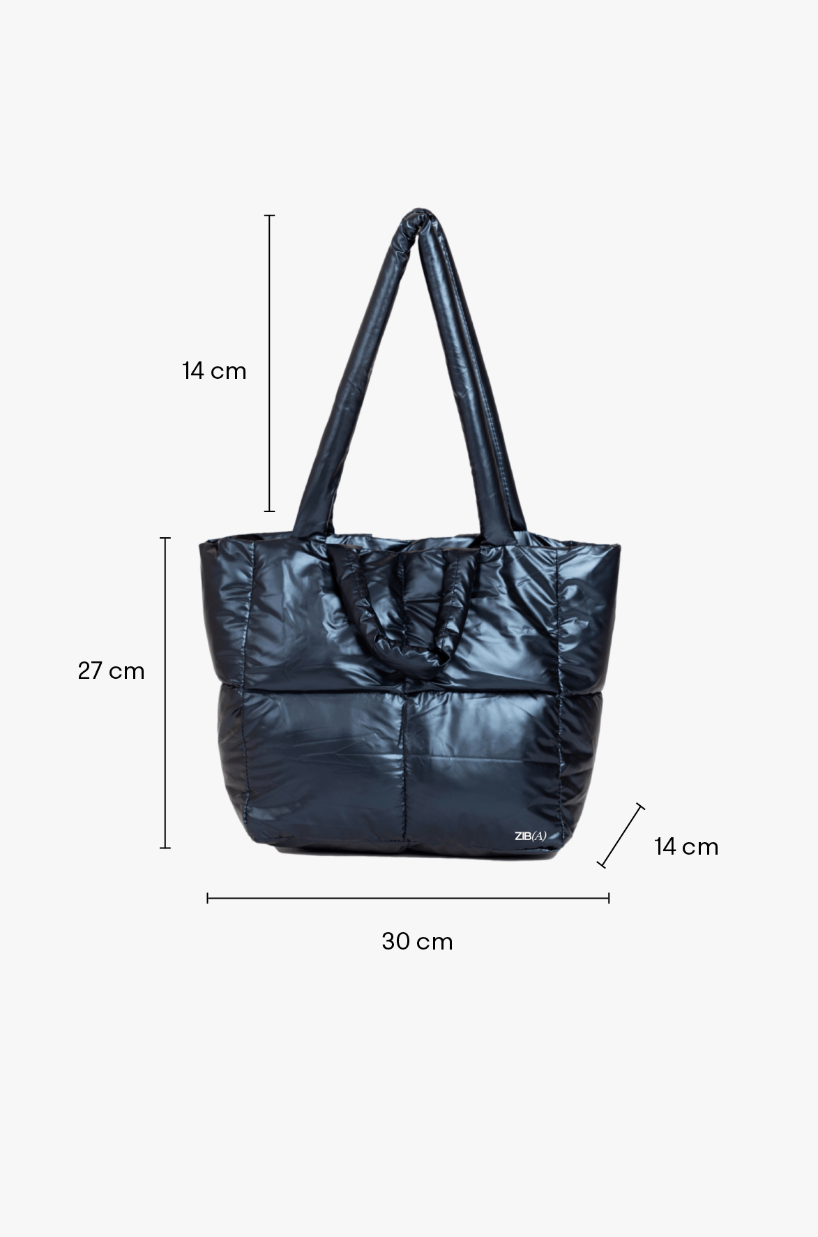 SHOPPER BAG METALLIC BLUE