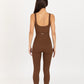 SCULPT FULL-LENGHT ONESIE BROWN